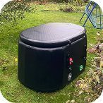 Черный уличный биотуалет